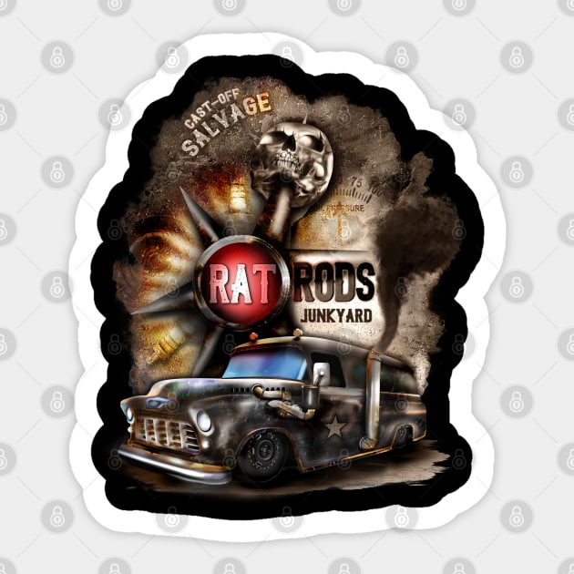 Rat Rods Cast-Offs Sticker by hardtbonez